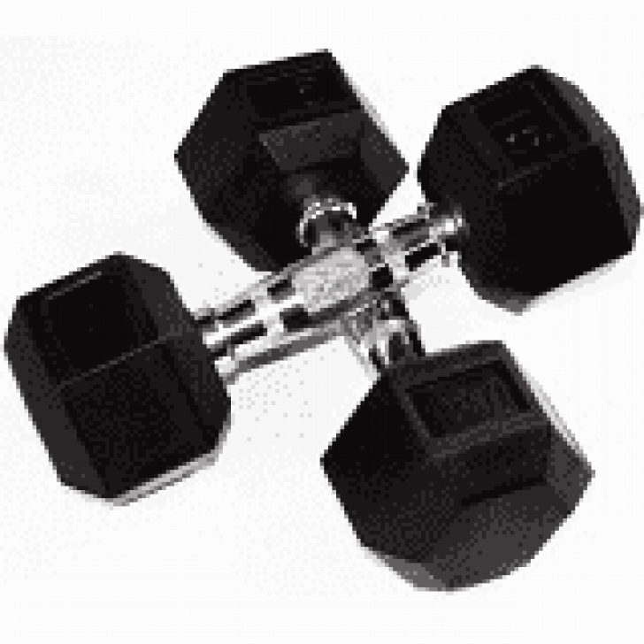 Picture of Rubber Hex Dumbbells - 35lbs