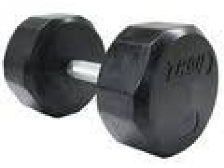 Picture of Troy 105 lbs.12-sided rubber encased dumbbell