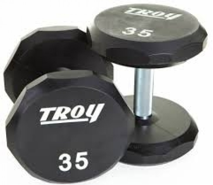 Picture of Troy 110 lb. 12-sided urethane enased dumbbell