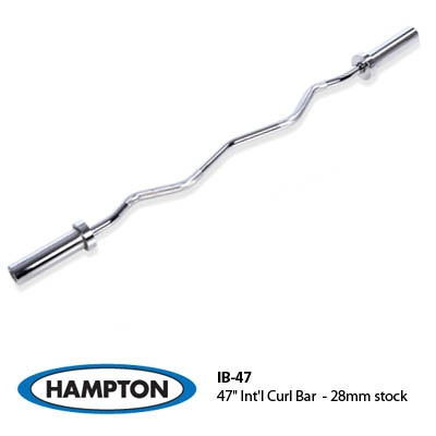 47″ International Chrome Curl Bar