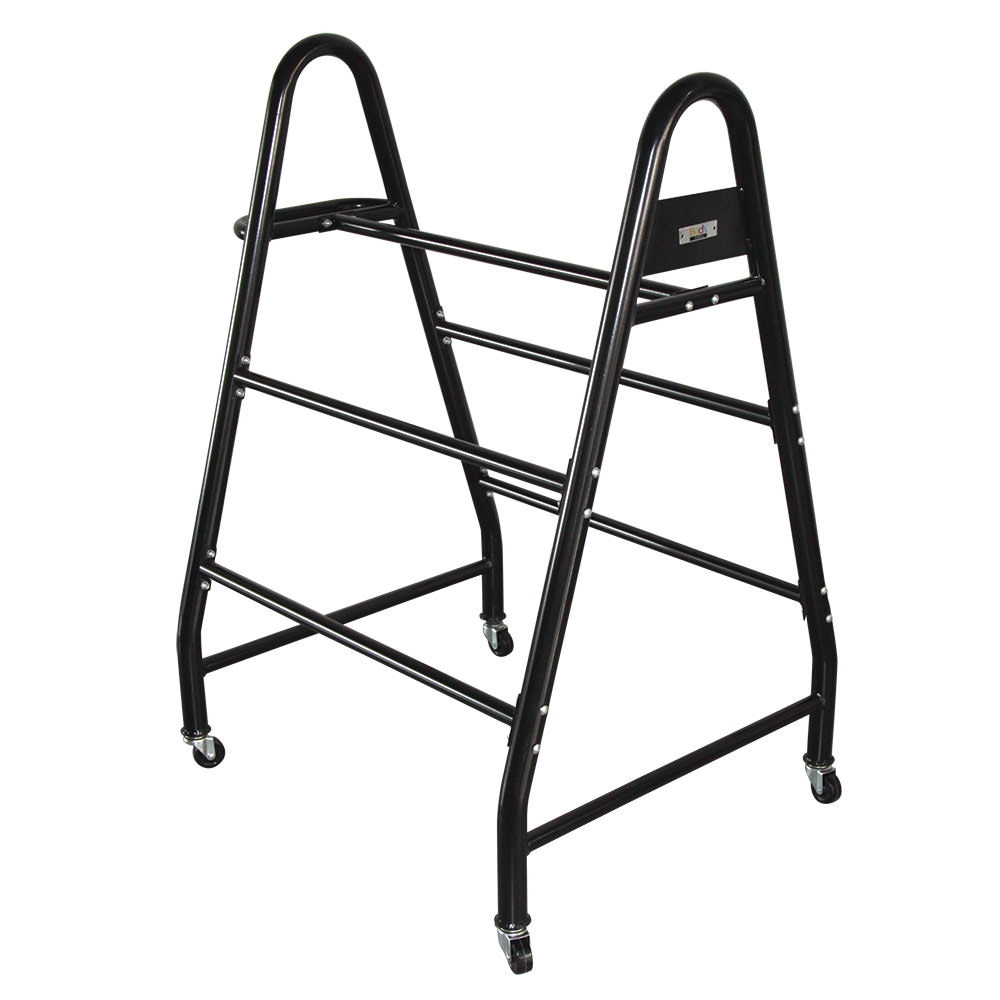 MAT HANGER RACK, BLACK, 44" X 34" X 27", CASTERS INCLUDED