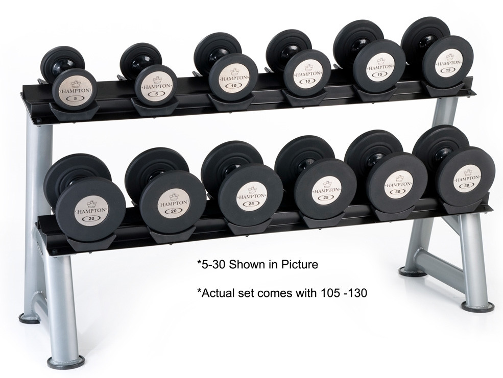 GEL-GRIP Urethane Dumbbell, Black – Club Packs (5-75lbs)