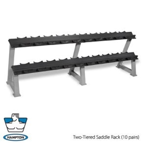 Hampton Fitness 2 Tier Dumbbell Rack-CS