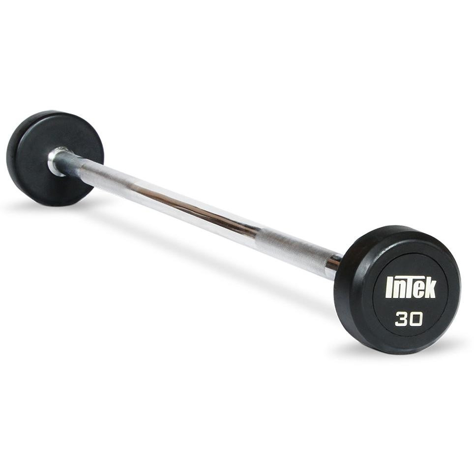 Intek Urethane Fixed Straight Barbells 20-80 lbs - CS