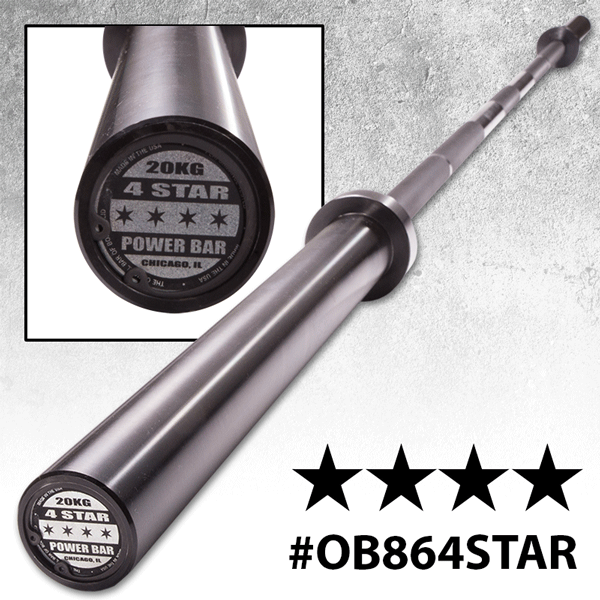 Premium Olympic Bar (Black) OB864STAR