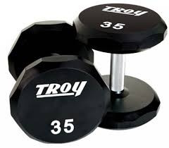Troy 10 lb. 12-sided urethane enased dumbbell