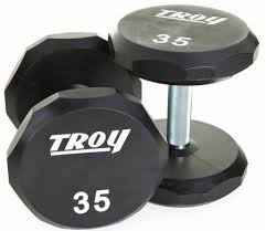 Troy 110 lb. 12-sided urethane enased dumbbell