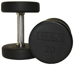 Troy 115lb VTX Round Urethane Dumbbells
