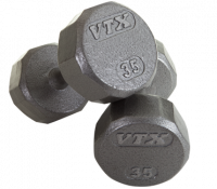 12 Sided Solid Gray Dumbbell Sets