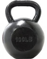 Troy 100 lb.Black cast Kettlebell