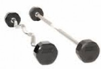 Troy 12 SIDED 100LB RUBBER CURL BARBELL