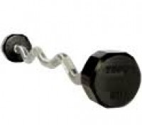 Troy 12 SIDED 20LB RUBBER CURL BARBELL