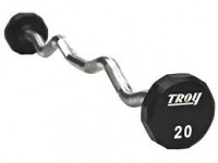 Troy 12 SIDED 80LB RUBBER CURL BARBELL