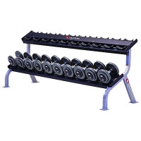 Quantum Two Tiered 10 Pair Dumbbell Rack with Saddles -CS