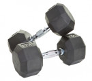 Picture of 8 Sided Rubber Encased Dumbbells - 50-100 lbs