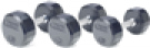 Picture of Troy 12 Sided Rubber Encased Dumbbells 