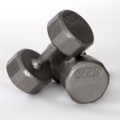 Picture of Troy 105 lbs.12-Sided Solid Gray Dumbbell w/ contoured handle