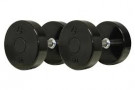 Picture of Troy 12.5 lb. fixed pro-style dumbbells, contour handle,rubber encased plate, no end cap on this size
