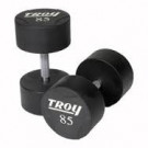 Picture of Troy 12.5 lb. fixed pro-style dumbbells, straight handle,rubber encased plate, no end cap on this size