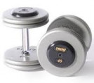 Picture of Troy 120 lb. fixed pro-style dumbbells, contour handle, hammertone grey plate, rubber end cap