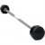 Troy 12 SIDED 110LB RUBBER CURL BARBELL