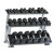 3-TIER HORIZONTAL DUMBBELL RACK HOLDS 5-50LBS (13 PAIRS).