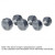 Troy 105-150 lbs Set (10 pr.) 5 lb. increments fixed pro-style dumbbells, contoured handle, black plate, rubber end cap