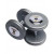 Troy 12.5 lb. fixed pro-style dumbbells, straight handle,hammertone grey plate, chrome end cap